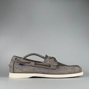 Sebago Docksides Men's 12 Gray Leather Classic 2-Eye Boat Shoes Amputee Right